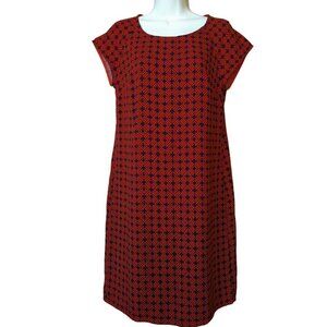 Merona Women's Small Short Sleeve Geometric Print Shift Dress Casual Office